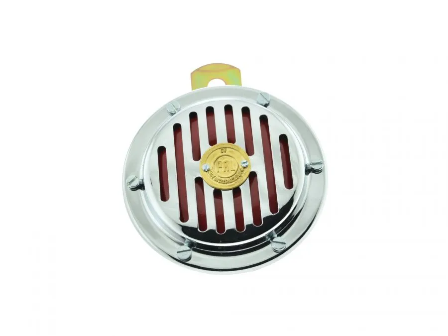 Hupe Jawa 12V goldene Pal-Plakette innen rot Hupe Jawa 12V goldene Pal-Plakette innen rot