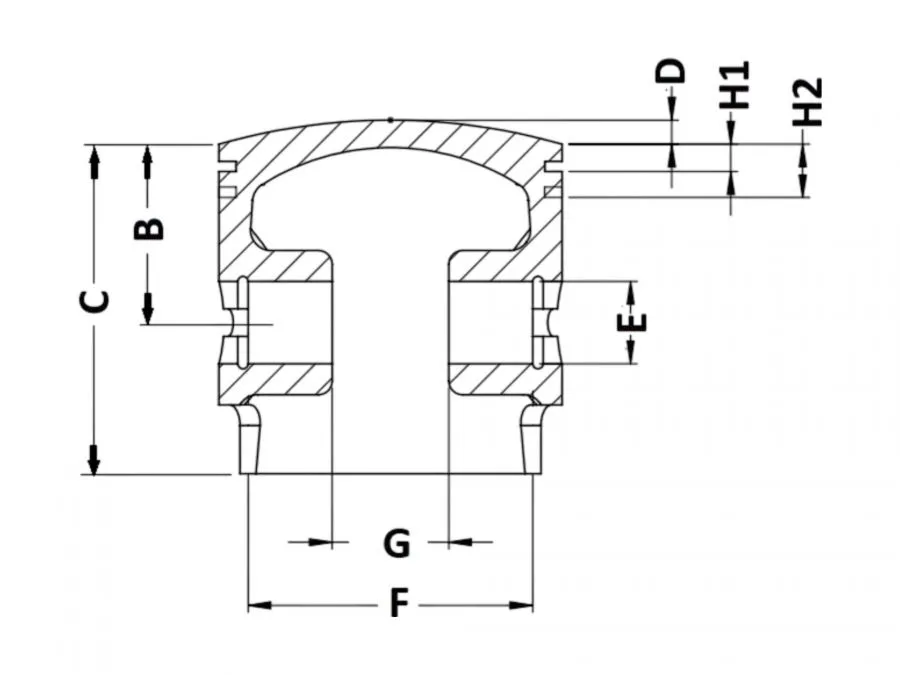 RZT Kolben RevUp Simson SR1 SR2 KR50 38,42 unbearbeitet standard RZT Kolben RevUp Simson SR1 SR2 KR50 38,42 unbearbeitet standard