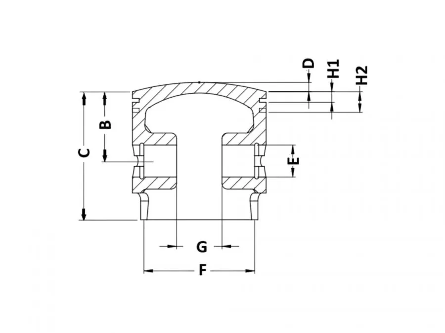 RZT Kolben RevUp Simson SR1 SR2 KR50 38,92 unbearbeitet standard RZT Kolben RevUp Simson SR1 SR2 KR50 38,92 unbearbeitet standard