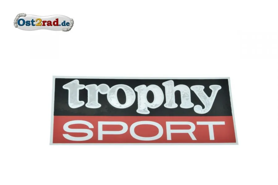 Aufkleber Trophy Sport schwarz/rot Seitendeckel passend für MZ ETS 250 Aufkleber Trophy Sport schwarz/rot Seitendeckel passend für MZ ETS 250