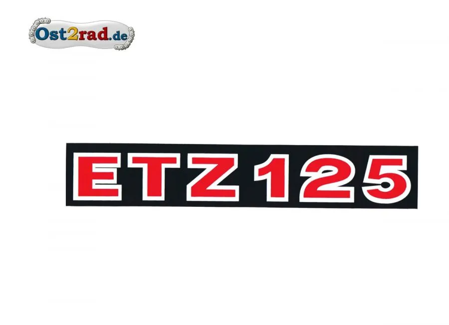 Aufkleber für Seitendeckel ETZ125 waagerecht Aufkleber für Seitendeckel ETZ125 waagerecht