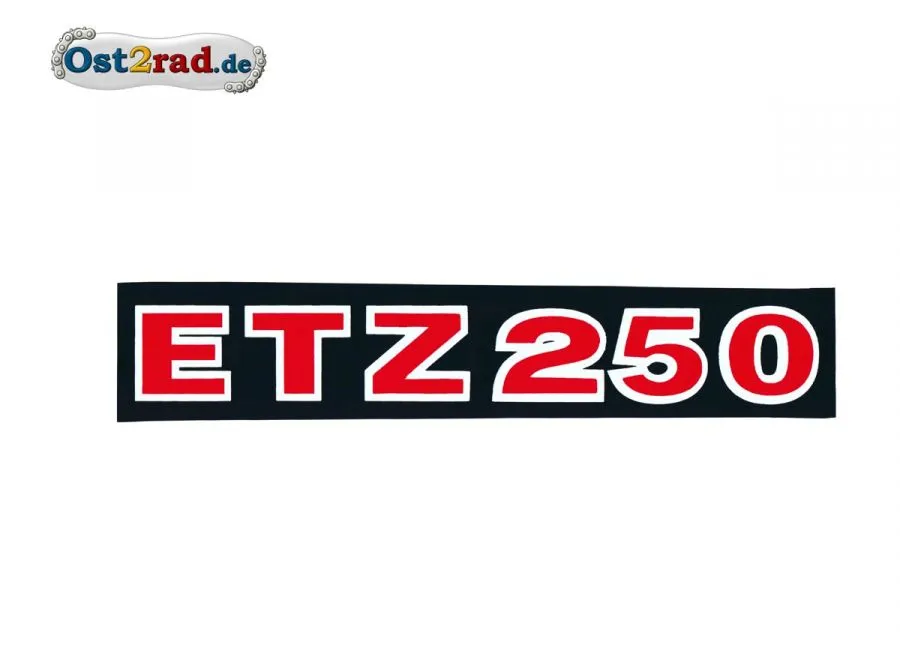 Aufkleber für Seitendeckel ETZ250, waagerecht Aufkleber für Seitendeckel ETZ250, waagerecht