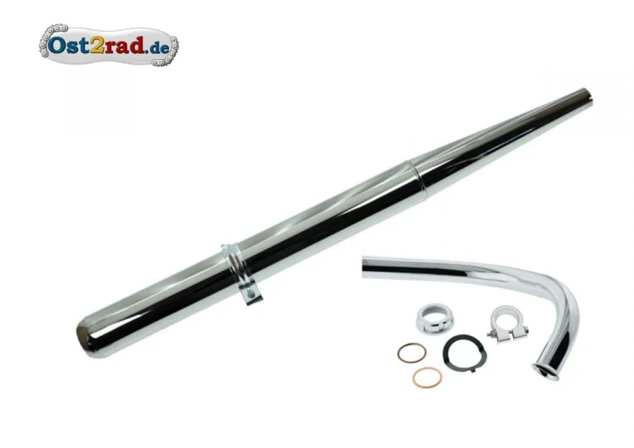 Auspuff SET Simson Schwalbe KR51/2 28mm, Standart - offen Auspuff SET Simson Schwalbe KR51/2 28mm, Standart - offen