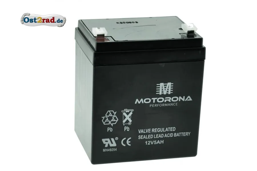 Blei-Gel-Batterie 12V 5Ah passend für Simson, Jawa und MZ Blei-Gel-Batterie 12V 5Ah passend für Simson, Jawa und MZ