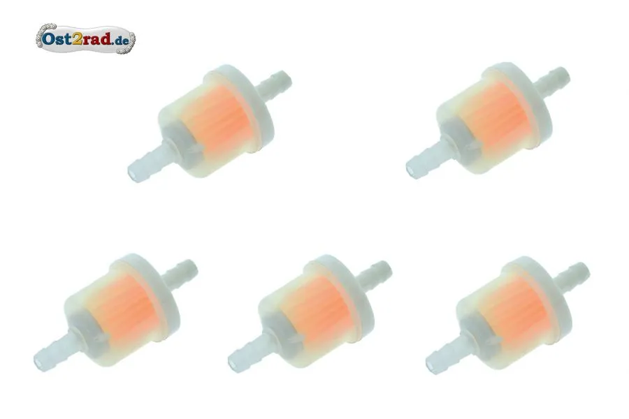 5 Stück Leitungsfilter, Benzinfilter Plast 5-6 mm Anschluss universal 5 Stück Leitungsfilter, Benzinfilter Plast 5-6 mm Anschluss universal