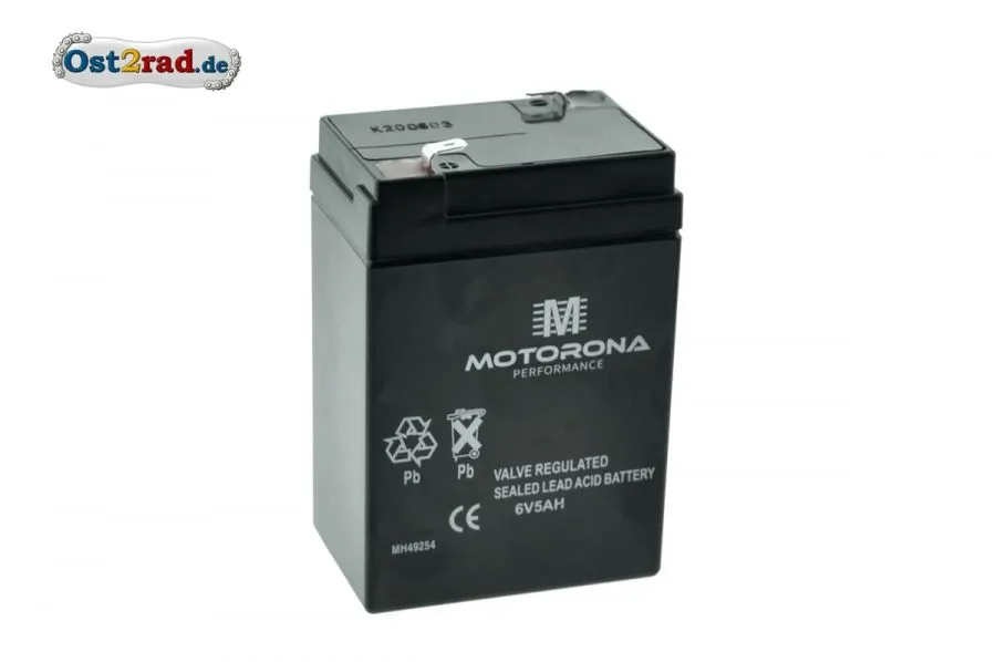Blei Gel Batterie 6V 5Ah passend für Simson und MZ Blei Gel Batterie 6V 5Ah passend für Simson und MZ