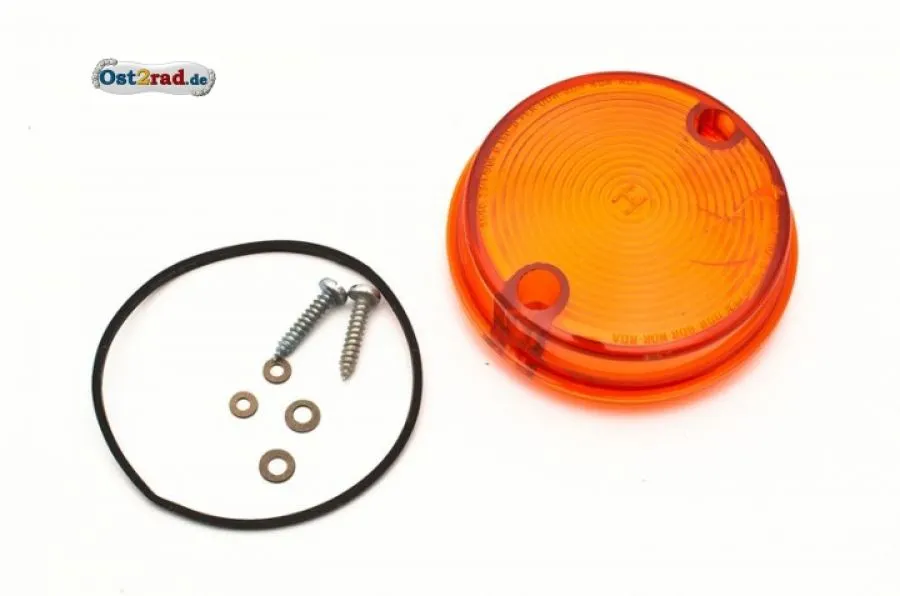Blinkerkappe ORIGINAL hinten passend für MZ SIMSON orange, von vorn geschraubt Blinkerkappe ORIGINAL hinten passend für MZ SIMSON orange, von vorn geschraubt