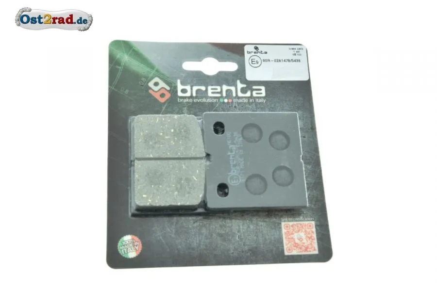 Bremsklotz Satz BRENTA für MZ ETZ 125 150 250 251, Organisch, E-Zulassung Bremsklotz Satz BRENTA für MZ ETZ 125 150 250 251, Organisch, E-Zulassung