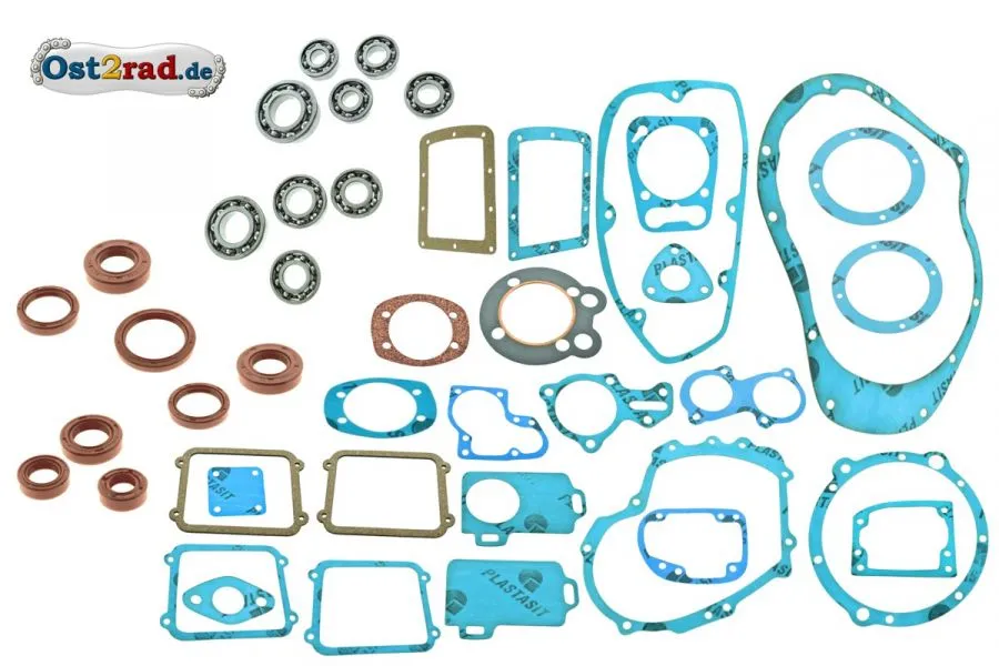 Dichtungs- und Lagersatz für Simson AWO-T 425 FKM Braun und blau Plastasit Dichtungs- und Lagersatz für Simson AWO-T 425 FKM Braun und blau Plastasit