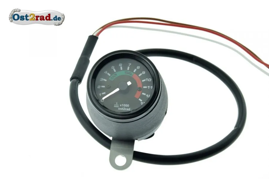 Elektronischer Drehzahlmesser 60mm für Simson S50 S51 mit 12V Vape Schwarz Elektronischer Drehzahlmesser 60mm für Simson S50 S51 mit 12V Vape Schwarz