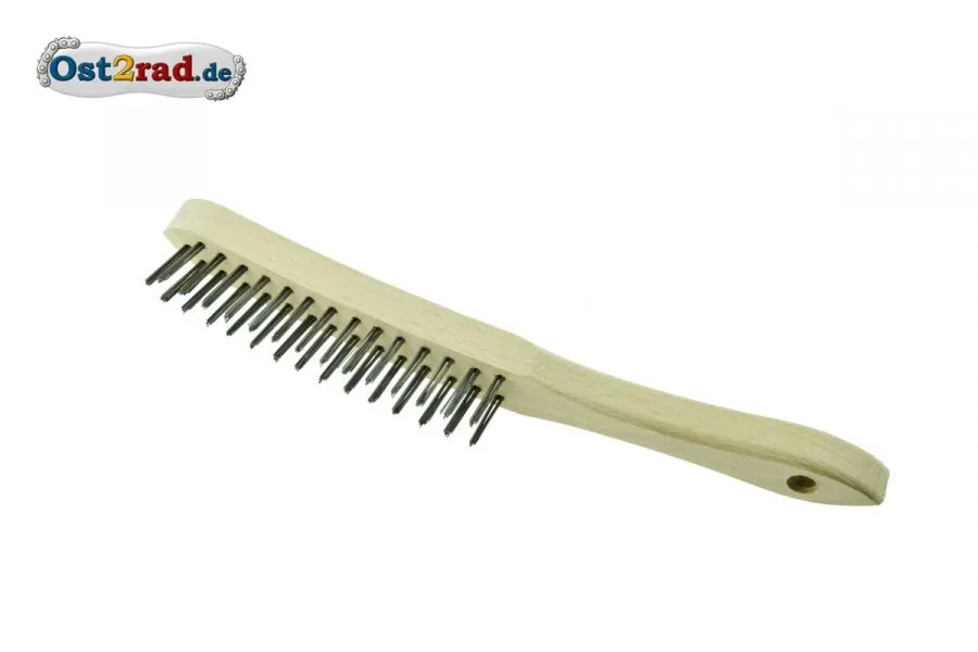 Handdrahtbürste Reinigungsbürste zweireihig mit Holzgriff Motorrad Moped Handdrahtbürste Reinigungsbürste zweireihig mit Holzgriff Motorrad Moped