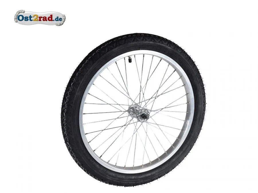 Komplettrad Silber Moped Anhänger für Simson MIT Reifen, S50, S51 Komplettrad Silber Moped Anhänger für Simson MIT Reifen, S50, S51