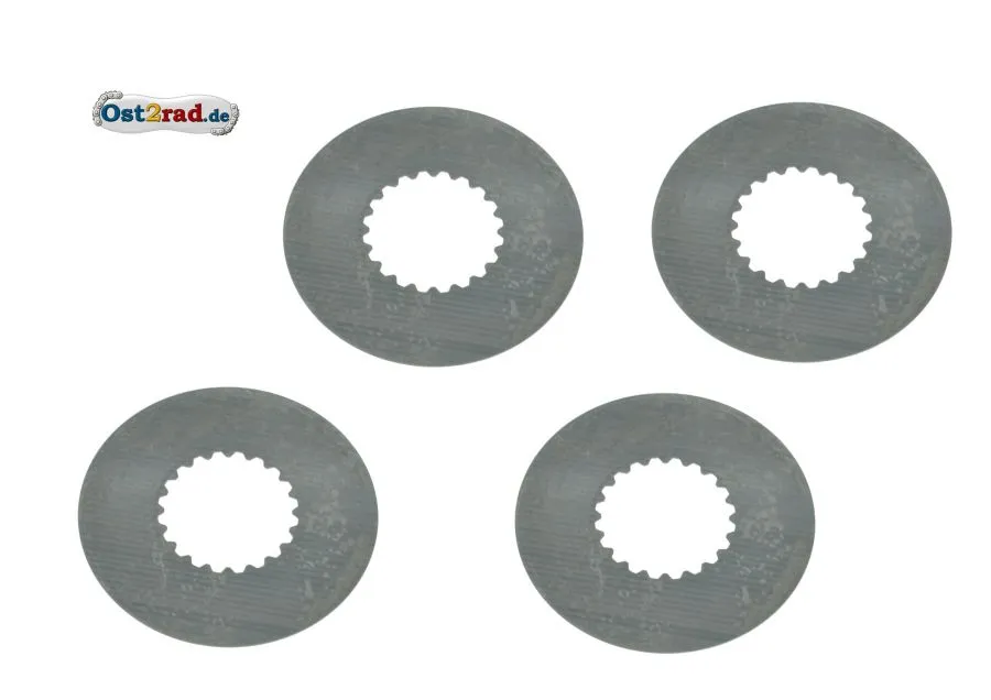 SET 4x Kupplungslamelle Stahl verstärkte Kupplung für SIMSON S51 KR51/2 SR50 0,6mm SET 4x Kupplungslamelle Stahl verstärkte Kupplung für SIMSON S51 KR51/2 SR50 0,6mm