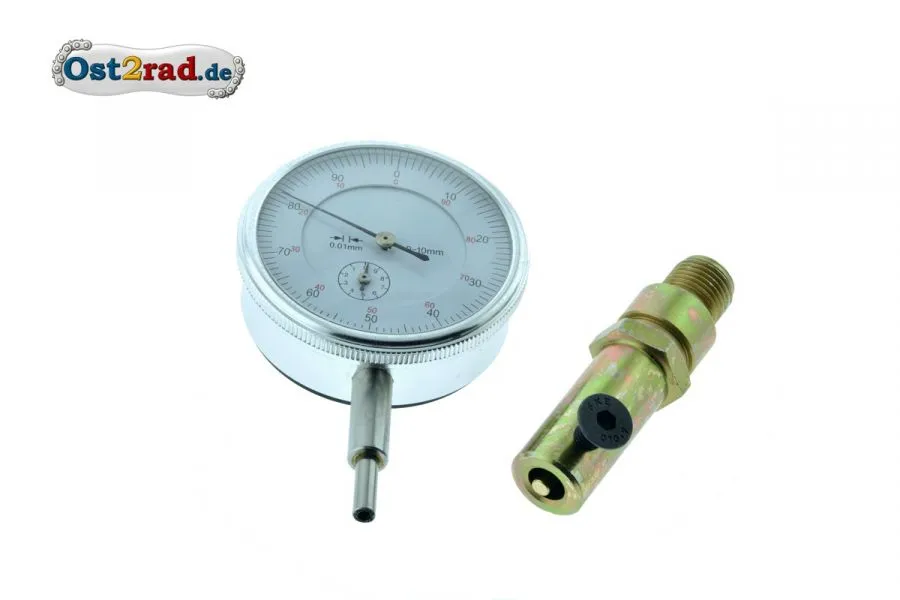Messuhr Zündpunkteinstellung Moped Motorrad für Zündkerzengewinde M14x1,25 Messuhr Zündpunkteinstellung Moped Motorrad für Zündkerzengewinde M14x1,25