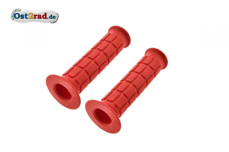 Paar Lenkergriffgummi S50 S51 SR50 MZ RacingRot, 1. Qualität, Plastsit Paar Lenkergriffgummi S50 S51 SR50 MZ RacingRot, 1. Qualität, Plastsit