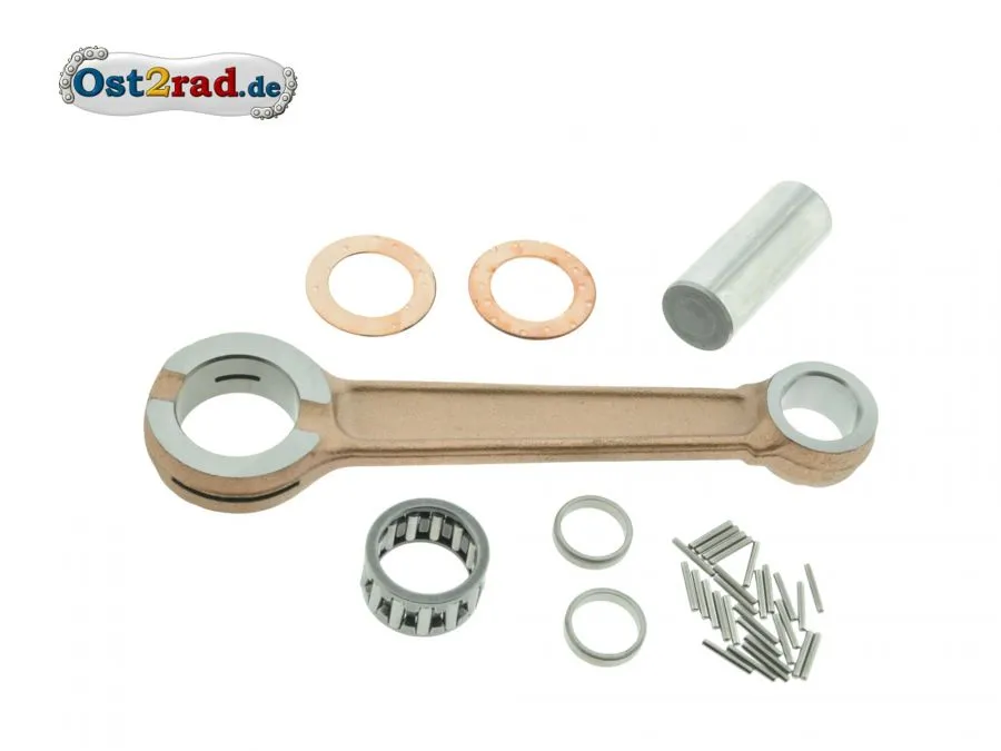 Pleuelsatz Kurbelwelle Kolbenbolzen 16mm mit einzelnen Nadeln Jawa CZ 350 Pleuelsatz Kurbelwelle Kolbenbolzen 16mm mit einzelnen Nadeln Jawa CZ 350