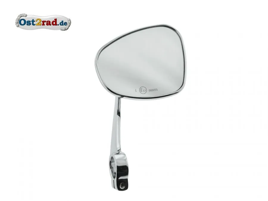 Rechter Lenkerklemmspiegel Niere für Simson, MZ, Jawa, IWL Chrom Rechter Lenkerklemmspiegel Niere für Simson, MZ, Jawa, IWL Chrom