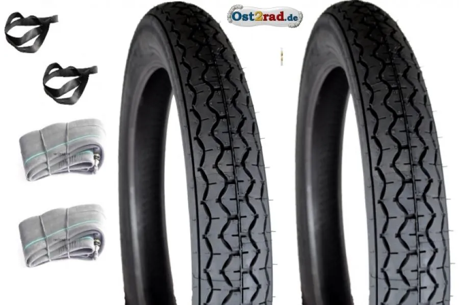 Reifensatz 3,25-19 Mitas AWO Touren, BK350 mit Schlauch, Barum H01 Reifensatz 3,25-19 Mitas AWO Touren, BK350 mit Schlauch, Barum H01