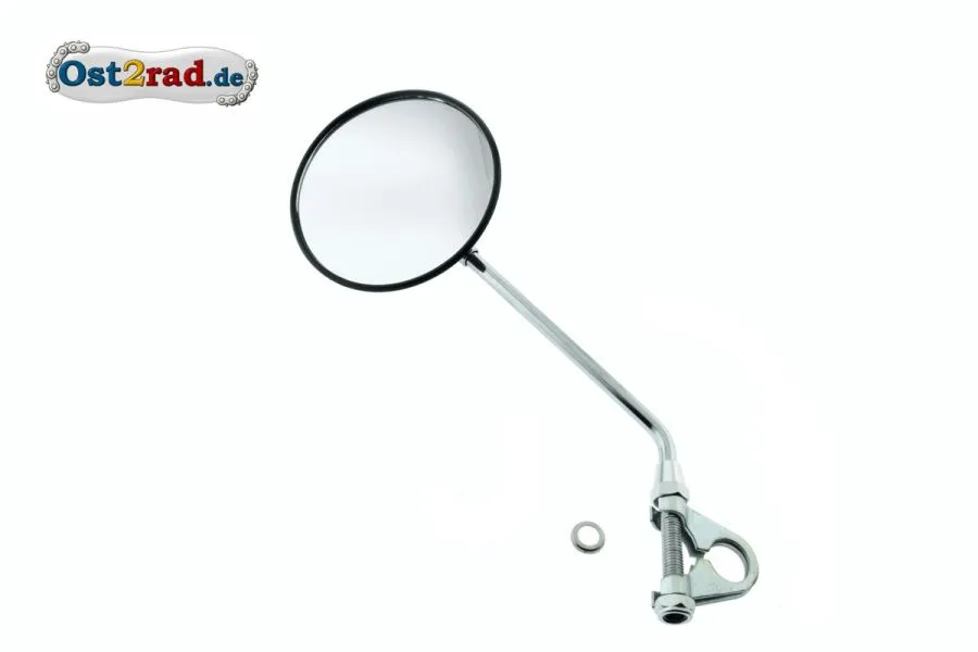 Rückspiegel für MZ TS 125 150 250 mit Schelle, Edelstahl - Chrom Rückspiegel für MZ TS 125 150 250 mit Schelle, Edelstahl - Chrom