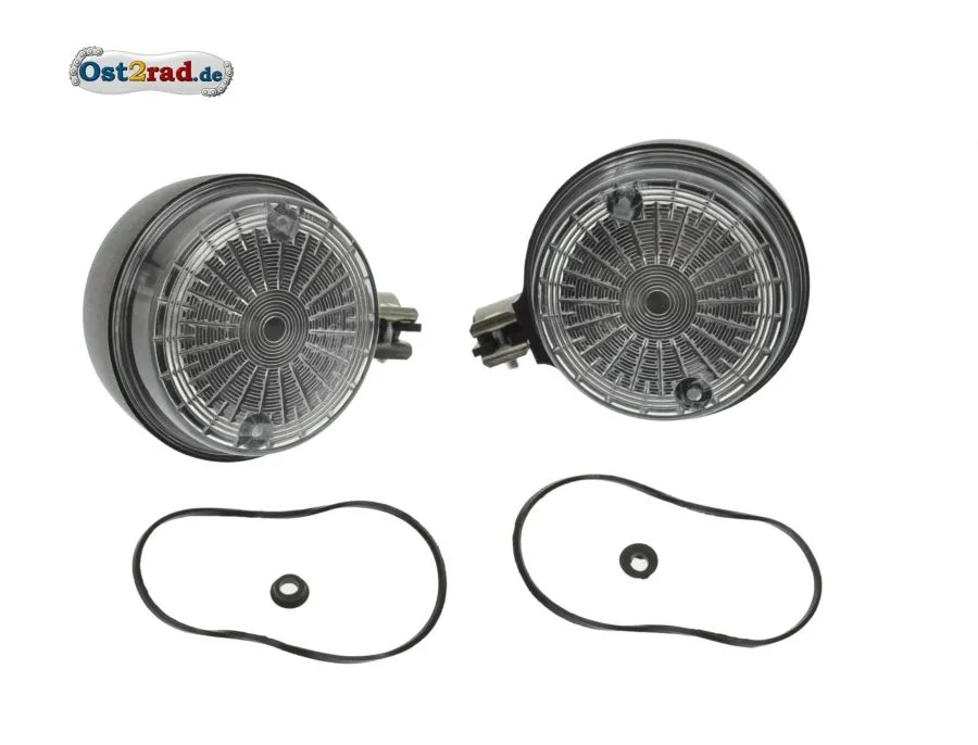 Blinker Paar hinten WEISS passend für MZ TS ETZ Simson S51 S50 mit Prüfzeichen Blinker Paar hinten WEISS passend für MZ TS ETZ Simson S51 S50 mit Prüfzeichen