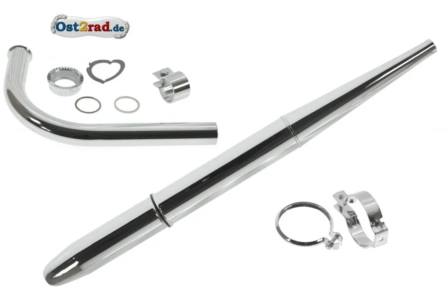 Auspuff SET Spitztüte SIMSON Schwalbe KR51/1 Vogelserie offen Auspuff SET Spitztüte SIMSON Schwalbe KR51/1 Vogelserie offen