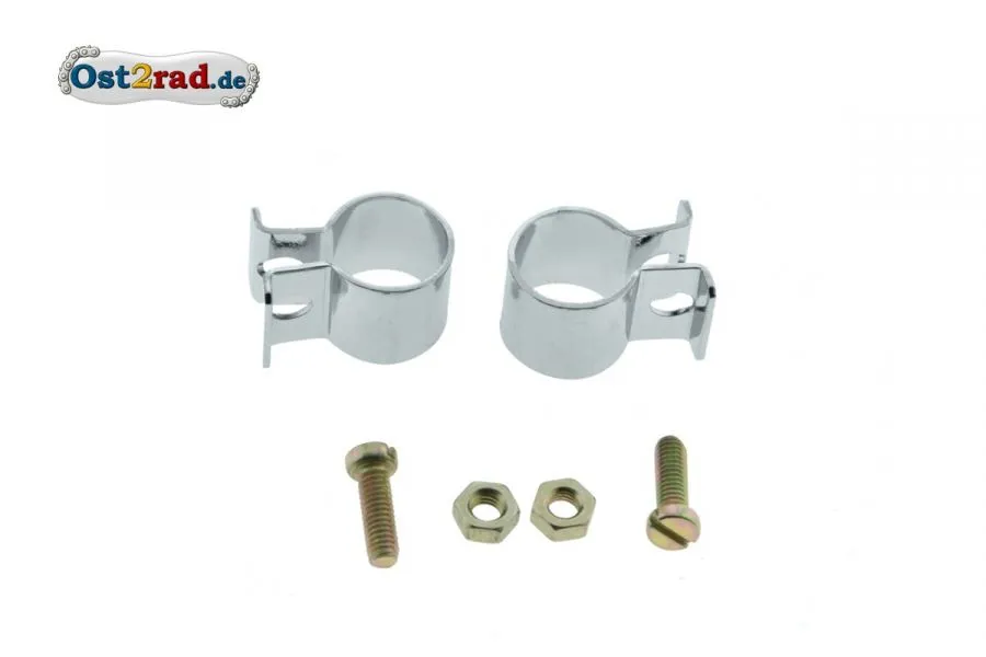 SET 2x Halteschelle runde Blinker MZ Simson Blinkerschelle SET 2x Halteschelle runde Blinker MZ Simson Blinkerschelle