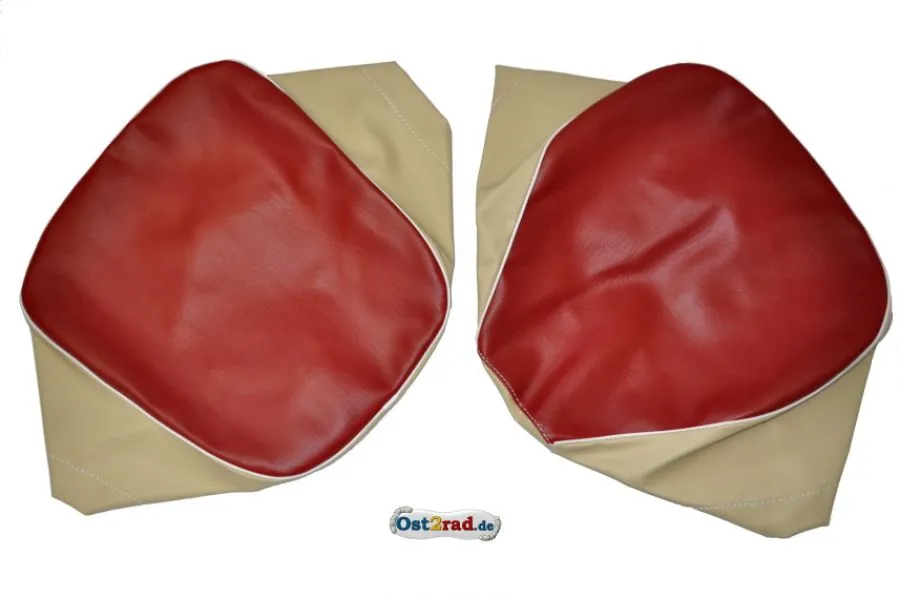 Set Sitzbezüge Einzelsitze SIMSON AWO -S 425 rot-beige Set Sitzbezüge Einzelsitze SIMSON AWO -S 425 rot-beige