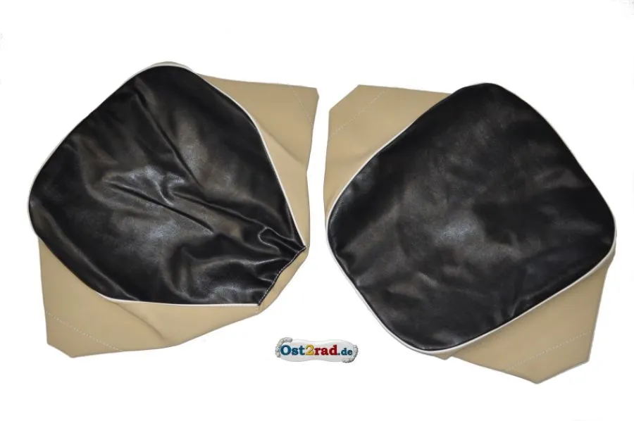 Set Sitzbezüge Einzelsitze SIMSON AWO -S 425 schwarz-beige Set Sitzbezüge Einzelsitze SIMSON AWO -S 425 schwarz-beige