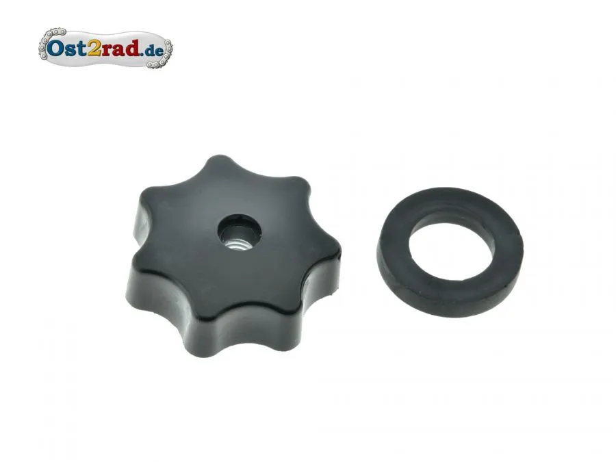 Sterngriffmutter M6 schwarz für MZ, ES ETS Trophy Sterngriffmutter M6 schwarz für MZ, ES ETS Trophy
