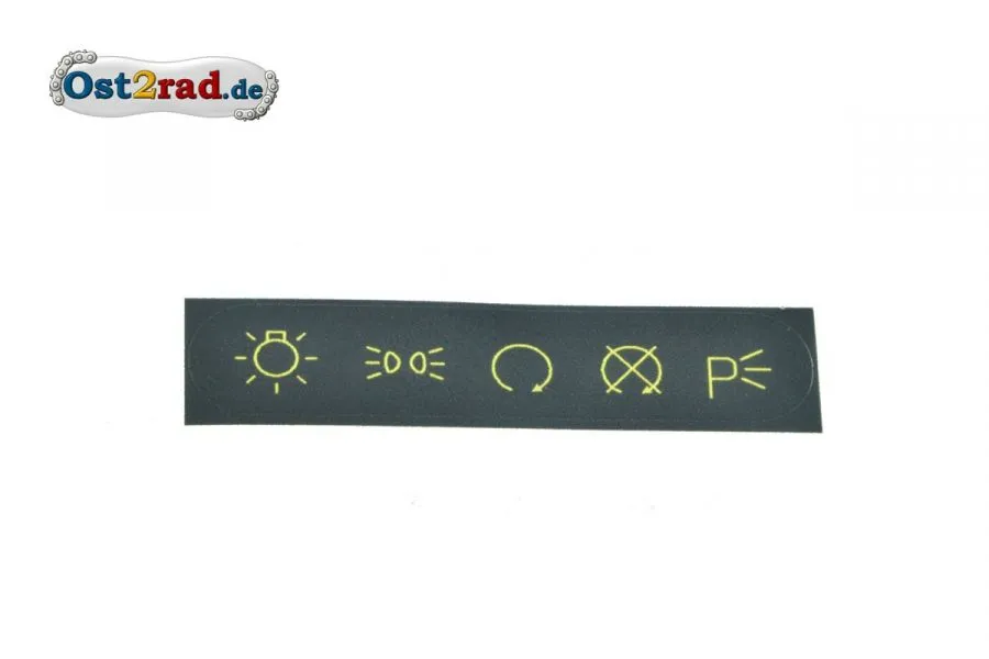 Symboleschild Instrumentenhalterung schwarz gelb ETZ 125 150 250 251 Symboleschild Instrumentenhalterung schwarz gelb ETZ 125 150 250 251