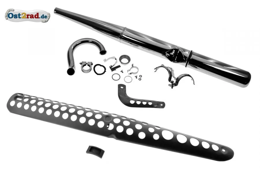 Umbauset Auspuffanlage Enduro für Simson S50 S51, komplett Umbauset Auspuffanlage Enduro für Simson S50 S51, komplett