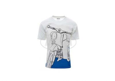 T-shirt Schwalbe blanc-bleu-différentes tailles