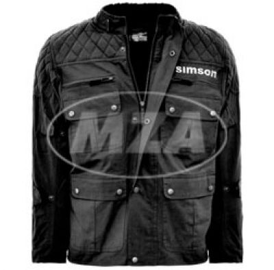 Simson Motorradjacke Baumwollstoff schwarz