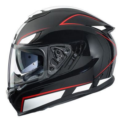 Integralhelm IXS 315 2.1 schwarz-weiss-rot