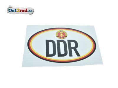 Aufkleber oval DDR mit Wappen