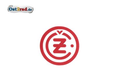 Aufkleber CZ Logo rund rot