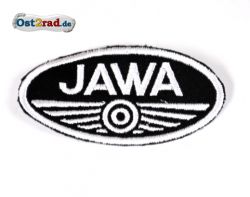 Aufnäher Jawa Logo oval klein schwarz/weiß