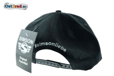 Casquette de base-ball noire avec inscription SIMSON