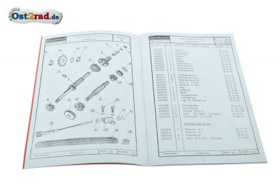 Catalogue de pièces détachées en Allemand JAWA 355 356  - version Neckermann