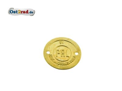 Hupenplakette GOLD Schild Pal Jawa