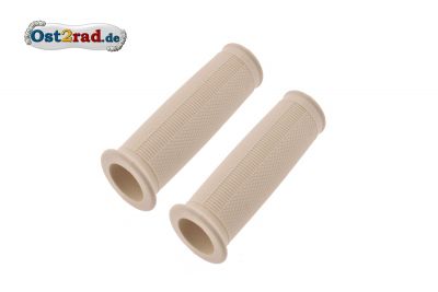 Lenkergriffgummi Beige, speziell SR1, 2xDICK, ballig, Originalform für Simson