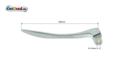 Spitzhebel links Kupplung lang MZ ES AWO RT BK EMW BMW IWL Alu natur