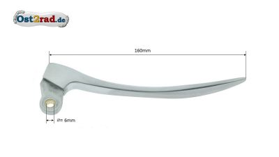 Spitzhebel rechts Bremse lang MZ ES AWO RT BK EMW BMW IWL Alu natur