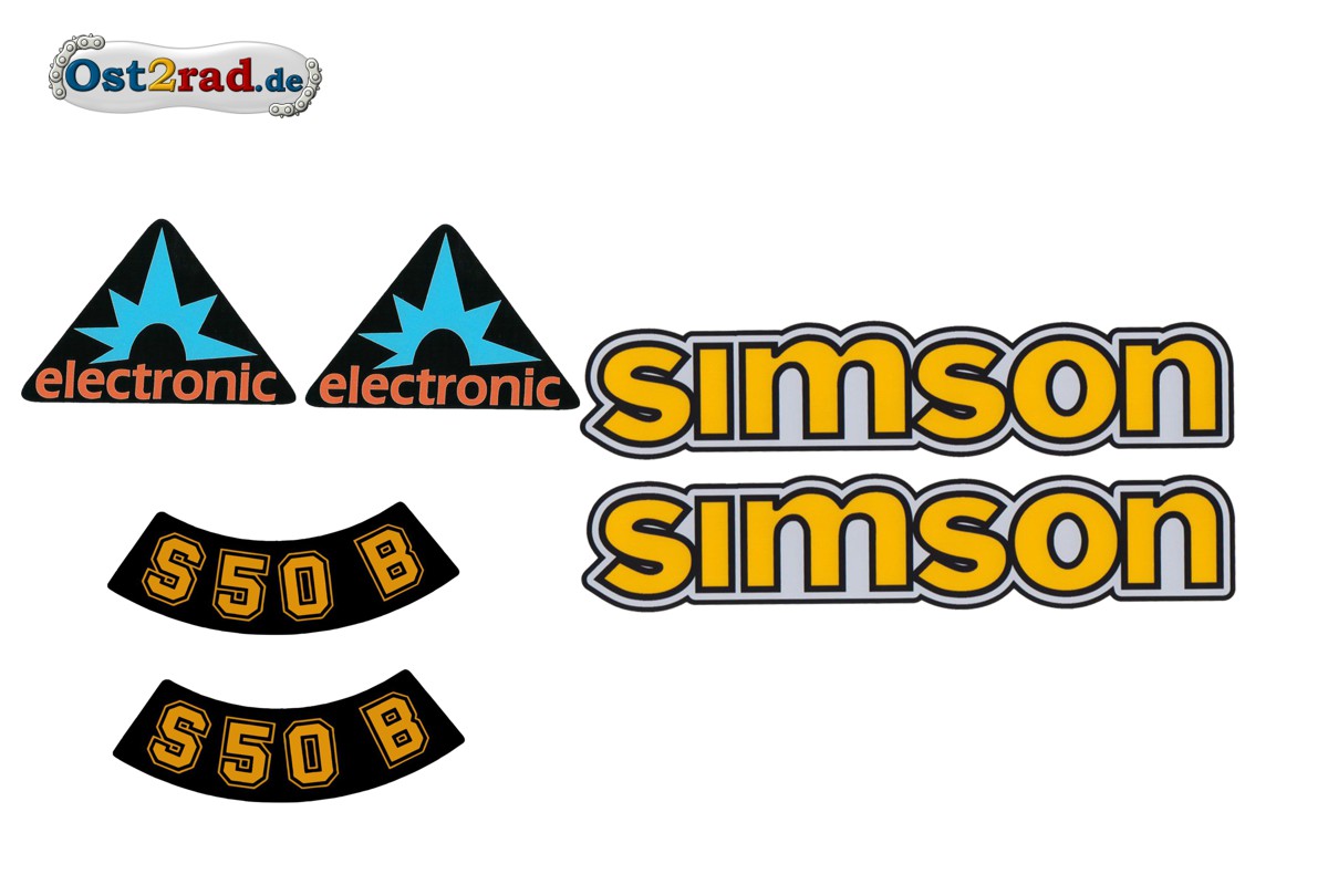 2 Aufkleber pass f Simson S51 S50 S60 S70 S53 Schriftzug Tank Logo