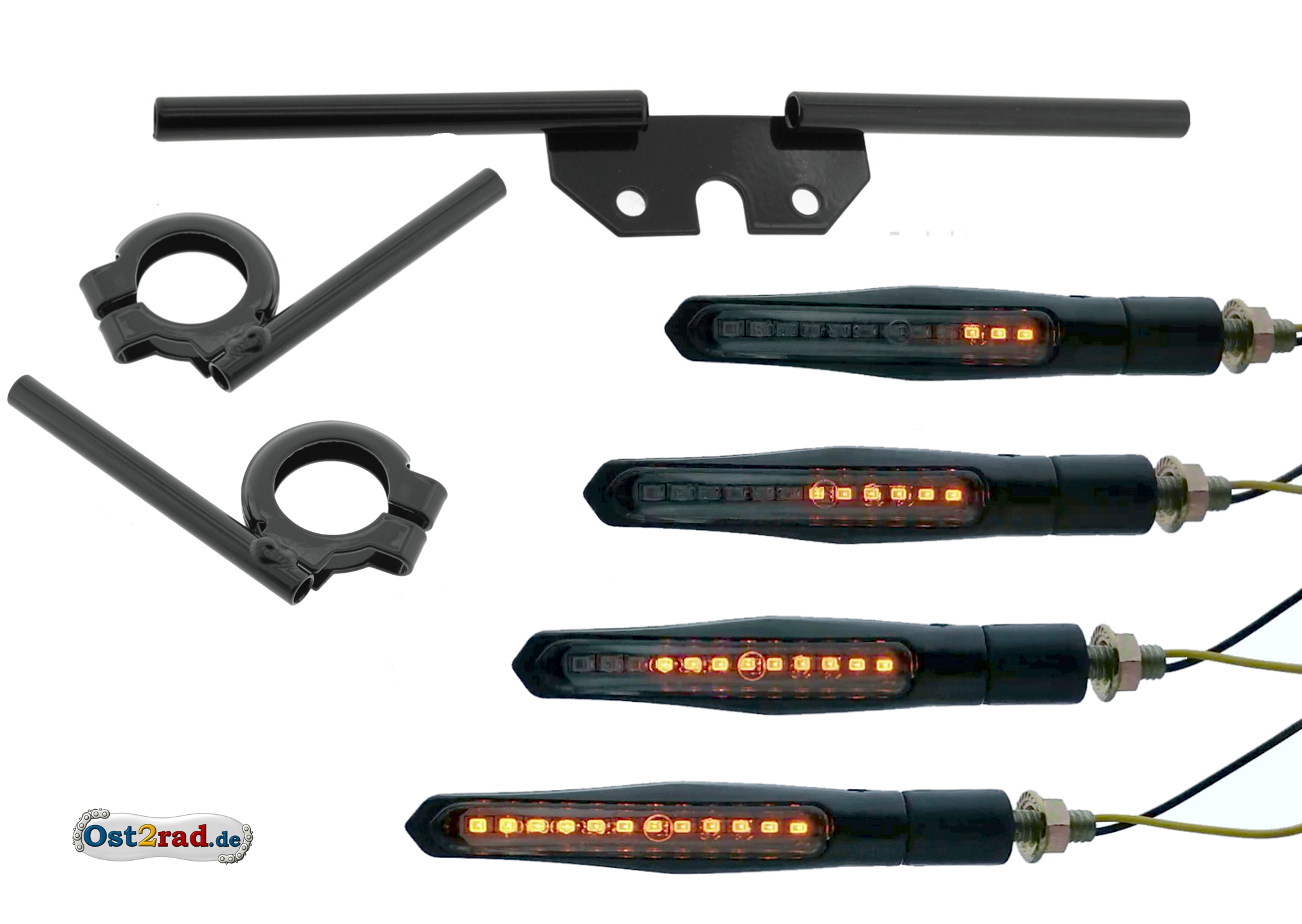 4x mini indicator flashing light holder fit f Simson S51 S50 S70 S53 carbon  e-te