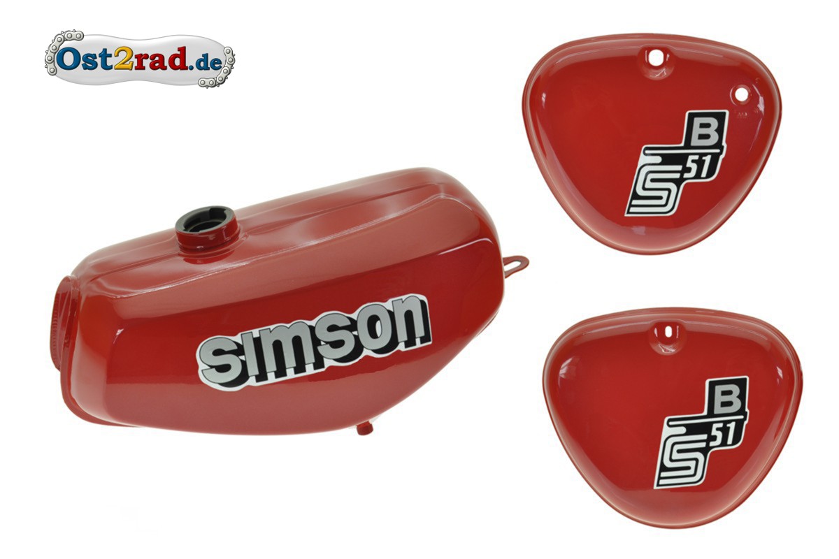 Tank / Benzintank kompatibel mit Simson S51 / S50 / S70 mit Seitendeckel  Craftride silber ✓ Jetzt Bestellen!