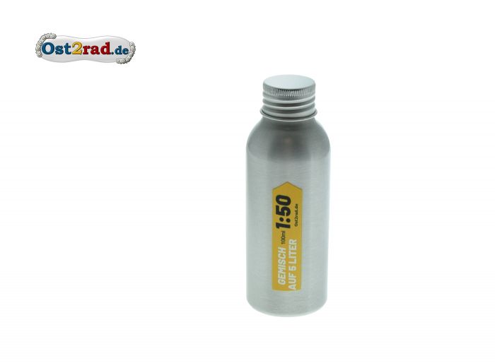 Ölflasche Aluminium 100ml Mischöl Gemisch 1:50, für Simson, MZ