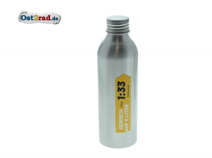 Ölflasche Aluminium 150ml Mischöl Gemisch 1:33 für Simson, MZ, JAWA