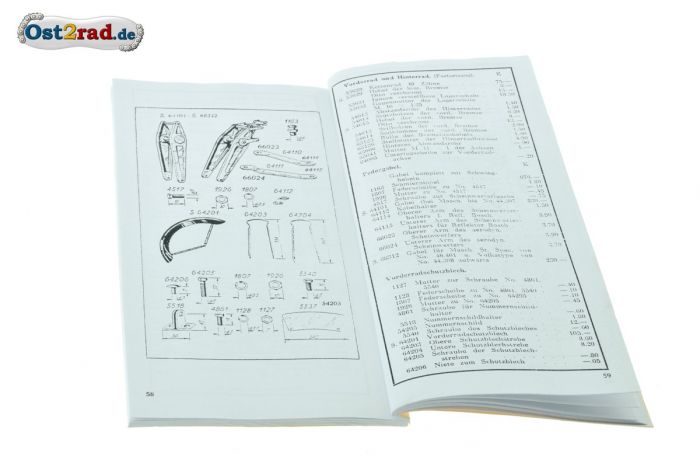 Ersatzteilkatalog JAWA 175 Williers Standard Special deutsch