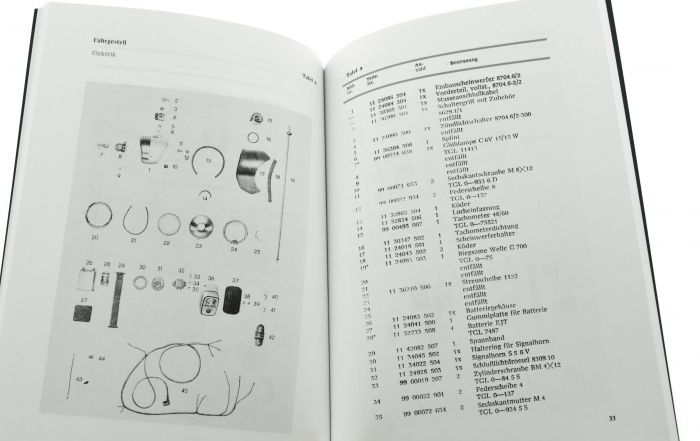 Ersatzteile-Katalog Buch SIMSON Spatz